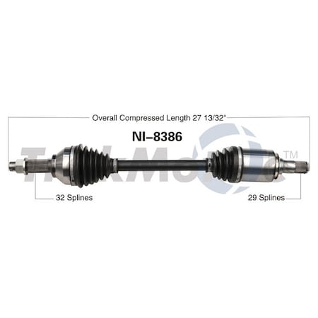 Surtrack Axle Cv Axle Shaft, Ni-8386 NI-8386